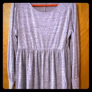 L Grey Maternity Babydoll Knit